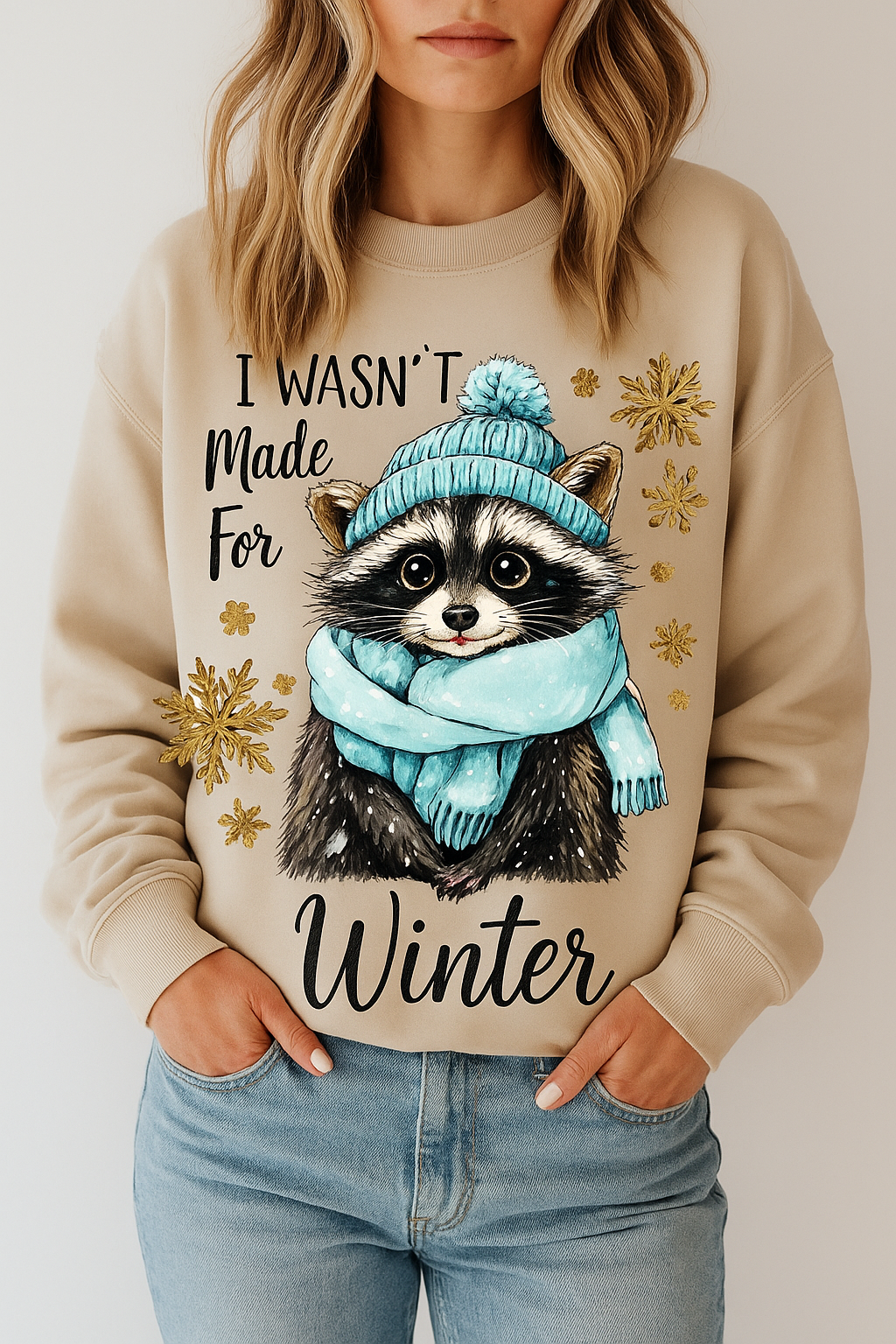 NOT MADE FOR WINTER RACCOON - Unisex Graphic Sweatshirt