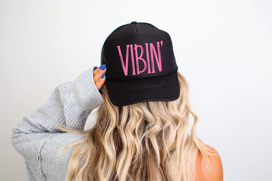 Vibin’ Black Unisex Foam Trucker Hat