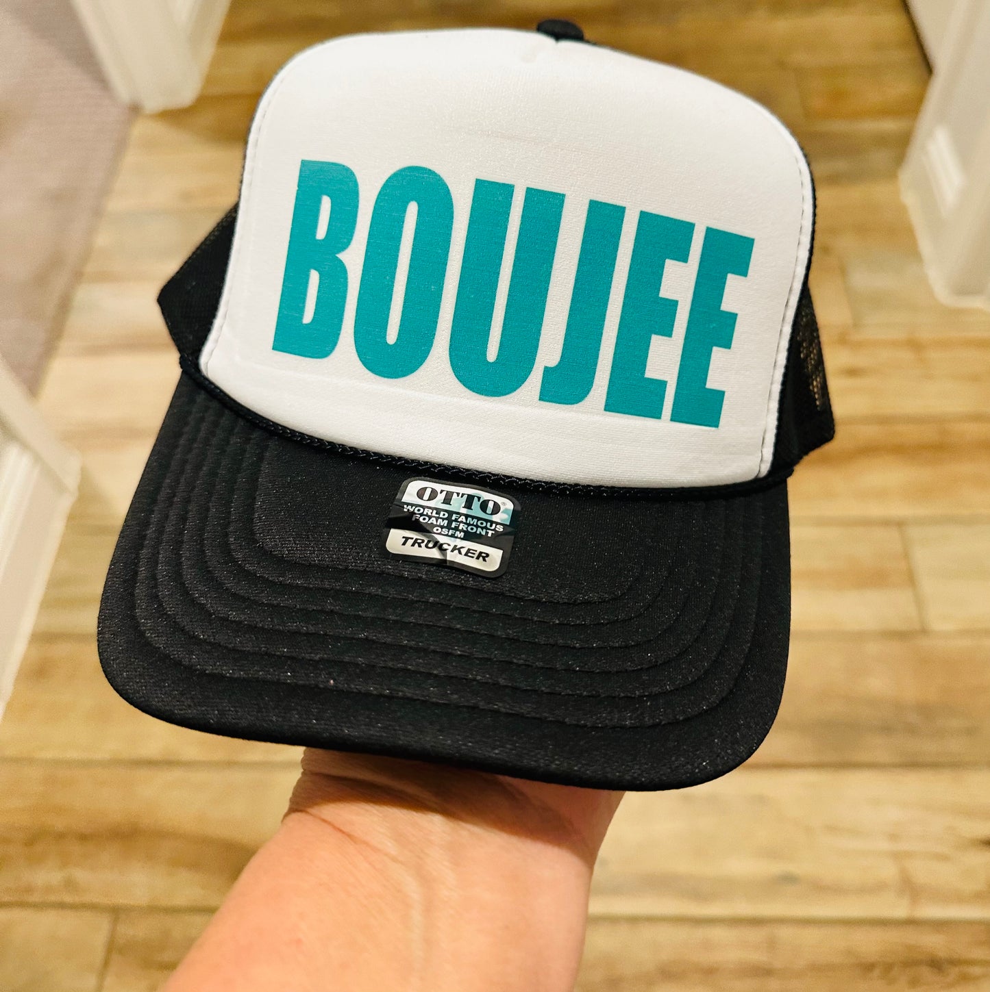 Boujee Black & White Trucker Hat