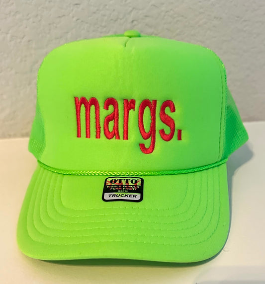 Margs Trucker Lime Green Hat