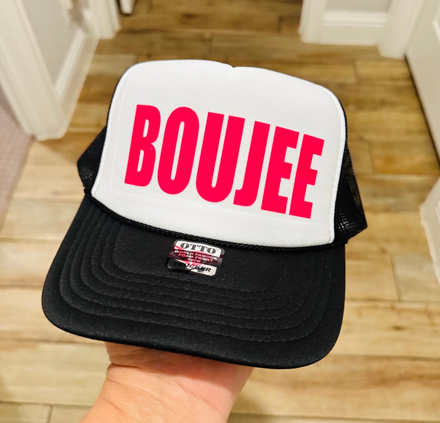 Boujee Black & White Trucker Hat