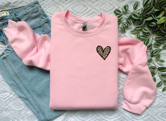 Leopard Heart Pink