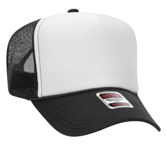 Party Captain Black & White Unisex Foam Trucker Hat
