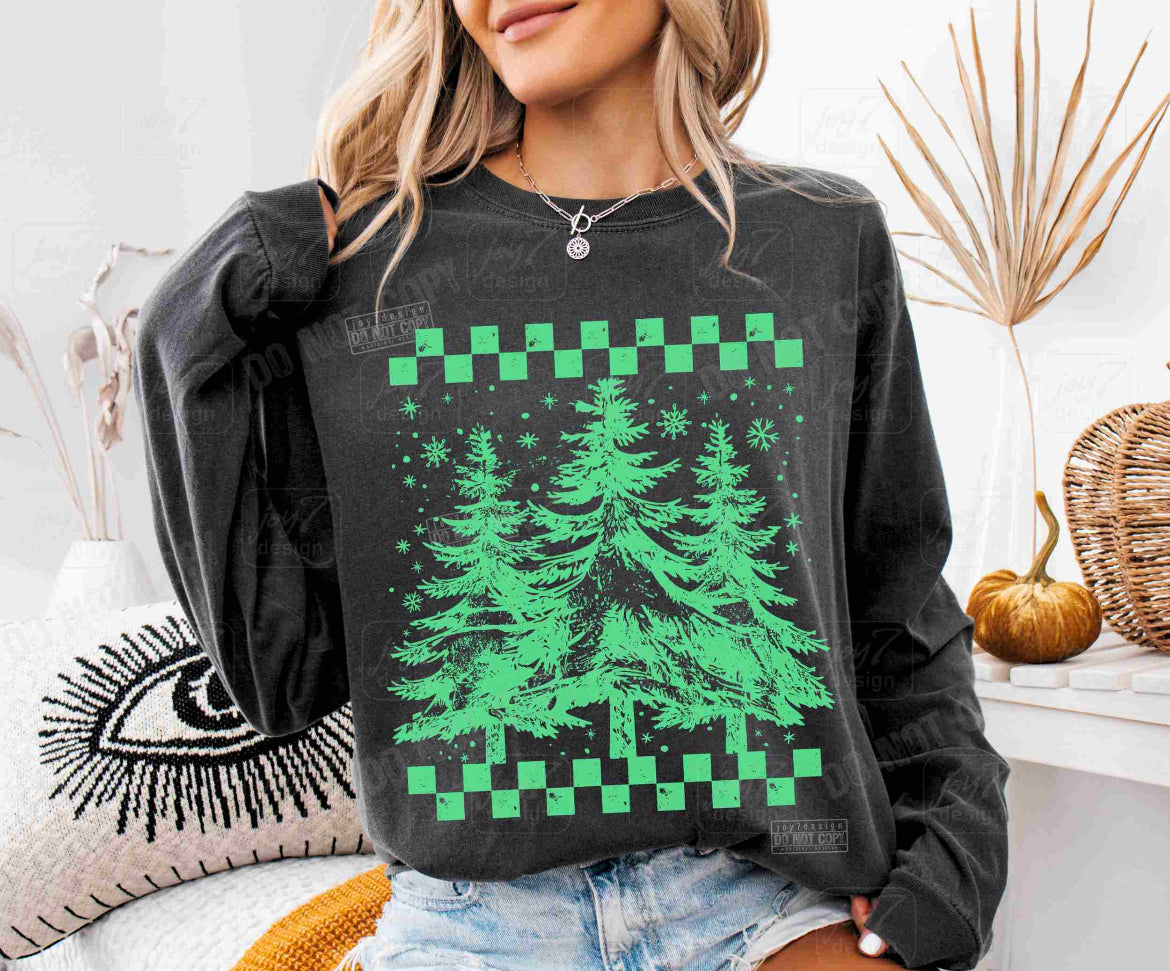 Checkered Christmas Trees