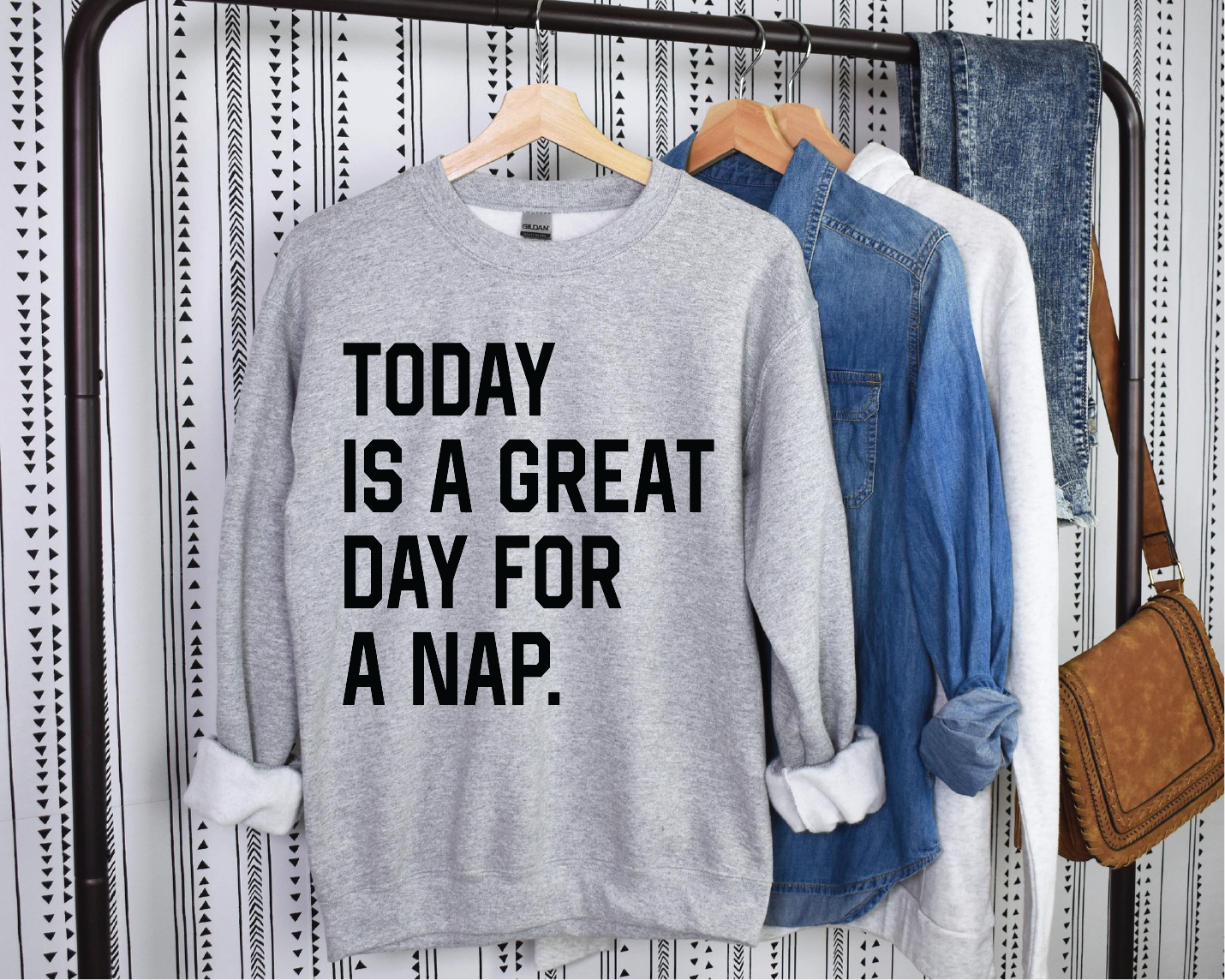 ITS A GREAT DAY FOR A NAP - UNISEX GRAPHIC SWEATSHIRT