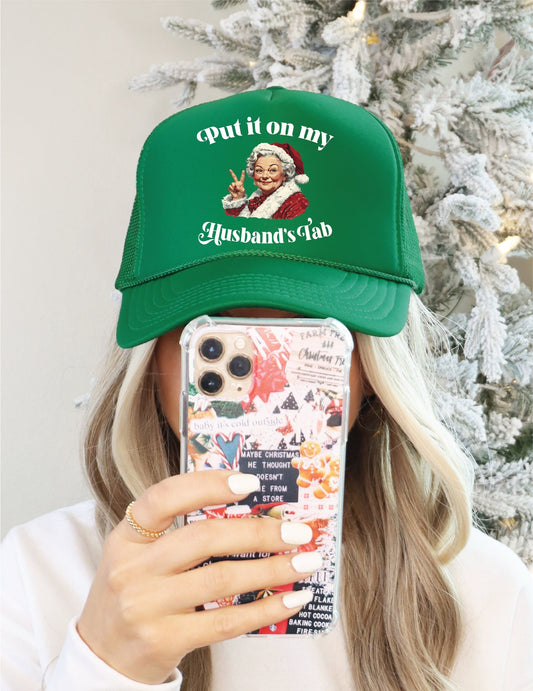 Put It On My Husbands Tab-Kelly Green Trucker Hat