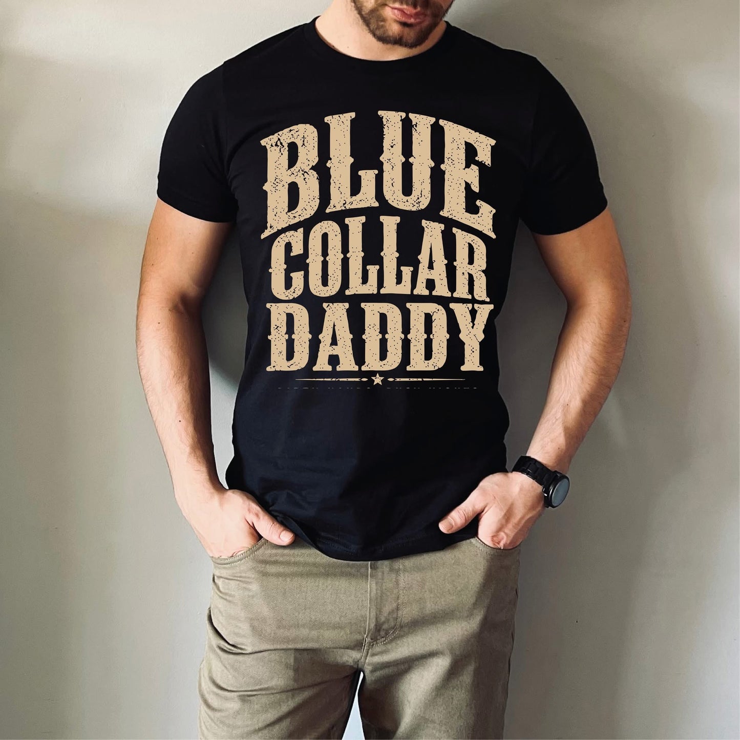 Blue Collar Daddy- Black Unisex Graphic Tee