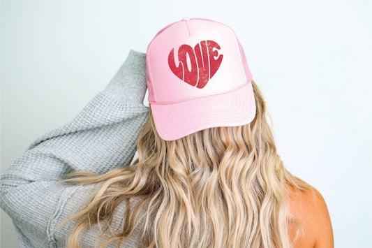 Love Heart Trucker Hat
