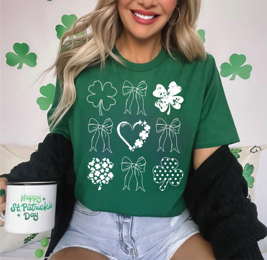 St. Patrick’s Day Shamrocks and Ribbons