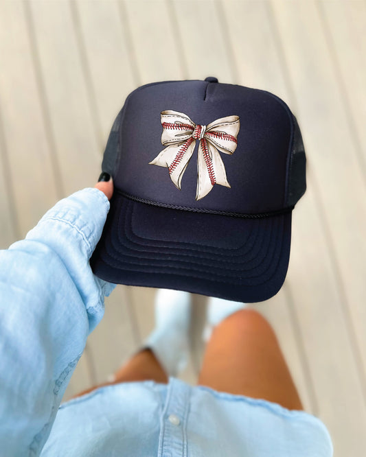 Baseball Bow Trucker Hat