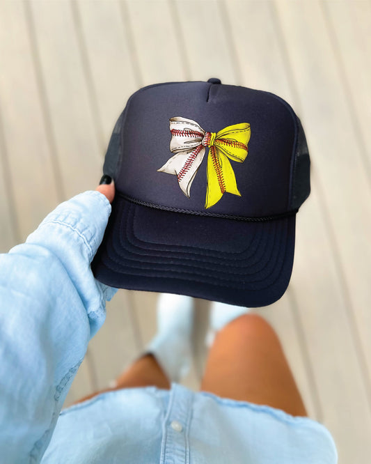 Base-Softball Bow Trucker Hat