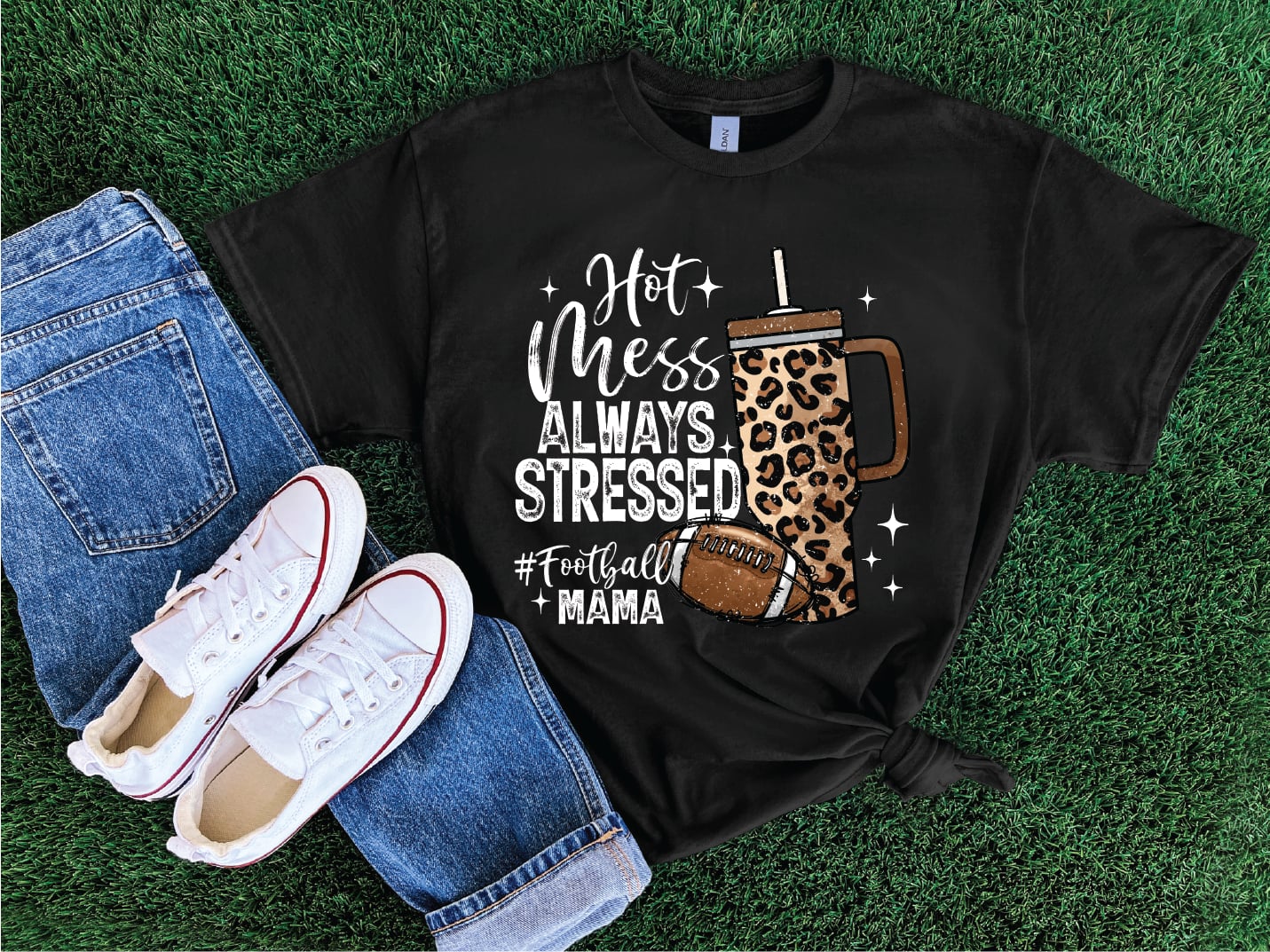 Hot Mess Always Stressed-  Black Comfort Color Unisex Graphic Tee
