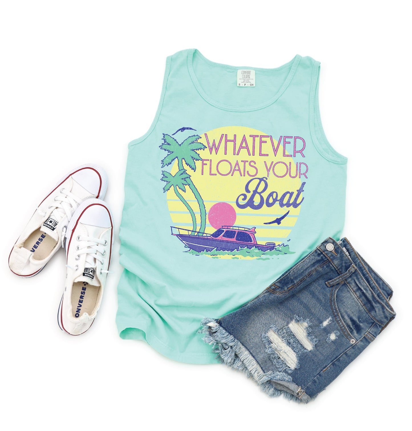 Whatever Float Your Boat-Unisex Comfort Color Tank