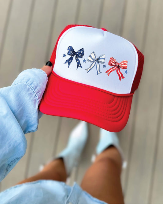 American Bows Red & White Unisex Foam Trucker Hat