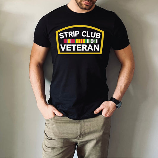 Strip Club Veteran- Black Unisex Graphic Tee