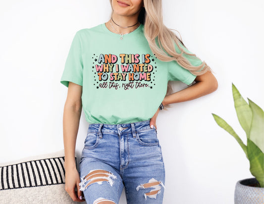 Why I Wanted To Stay Home Mint Unisex Graphic T-Shirt