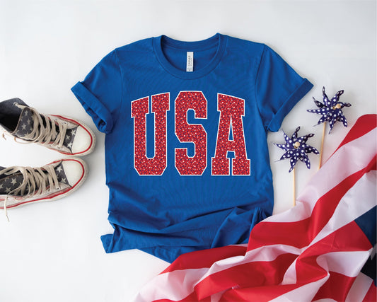 USA Stars  Royal Blue Unisex Graphic Tee