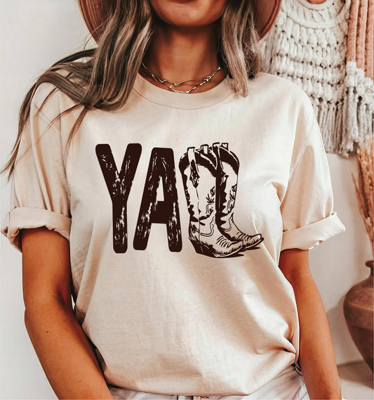 Yall Boots Natural Unisex Graphic T-Shirt