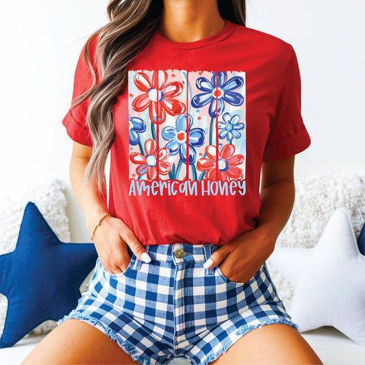 American Honey Red Unisex Bella Canvas Graphic T-Shirt