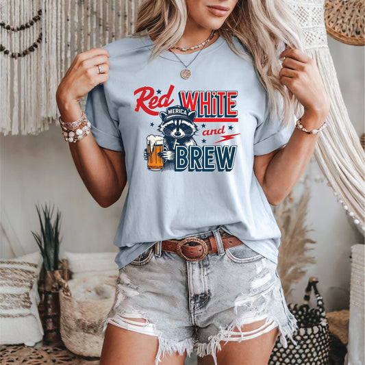 Red White and Brew Unisex Bella Canvas Graphic T-Shirt