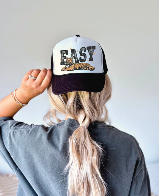 Easy Tiger Black & White Unisex Foam Trucker Hat