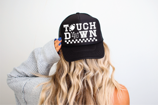 Touchdown- Black Unisex Foam Trucker Hat