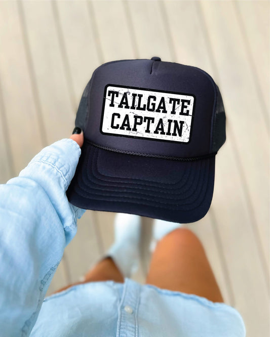 Tailgate Captain- Black Unisex Foam Trucker Hat
