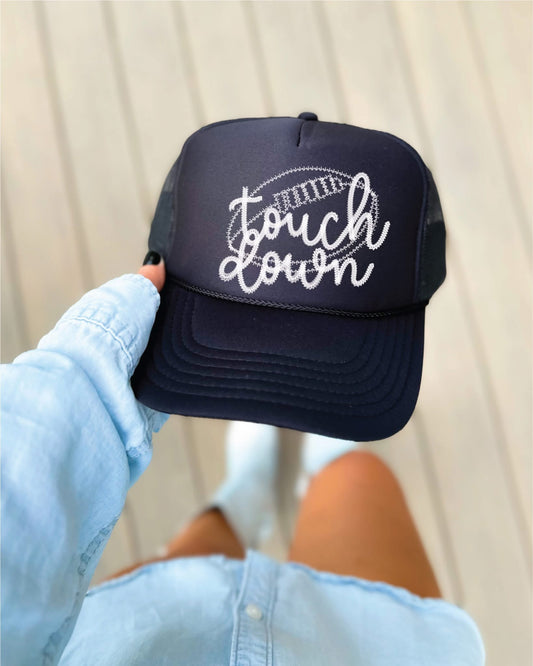 Touchdown- Black Unisex Foam Trucker Hat