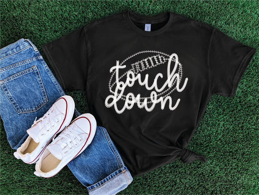 Touchdown-Black Comfort Color Unisex Graphic Tee