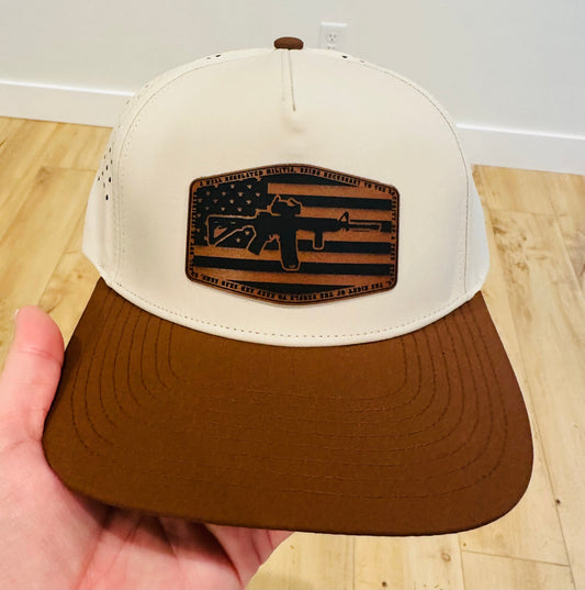 2nd Amendment - Patch White and Brown Unisex Hat