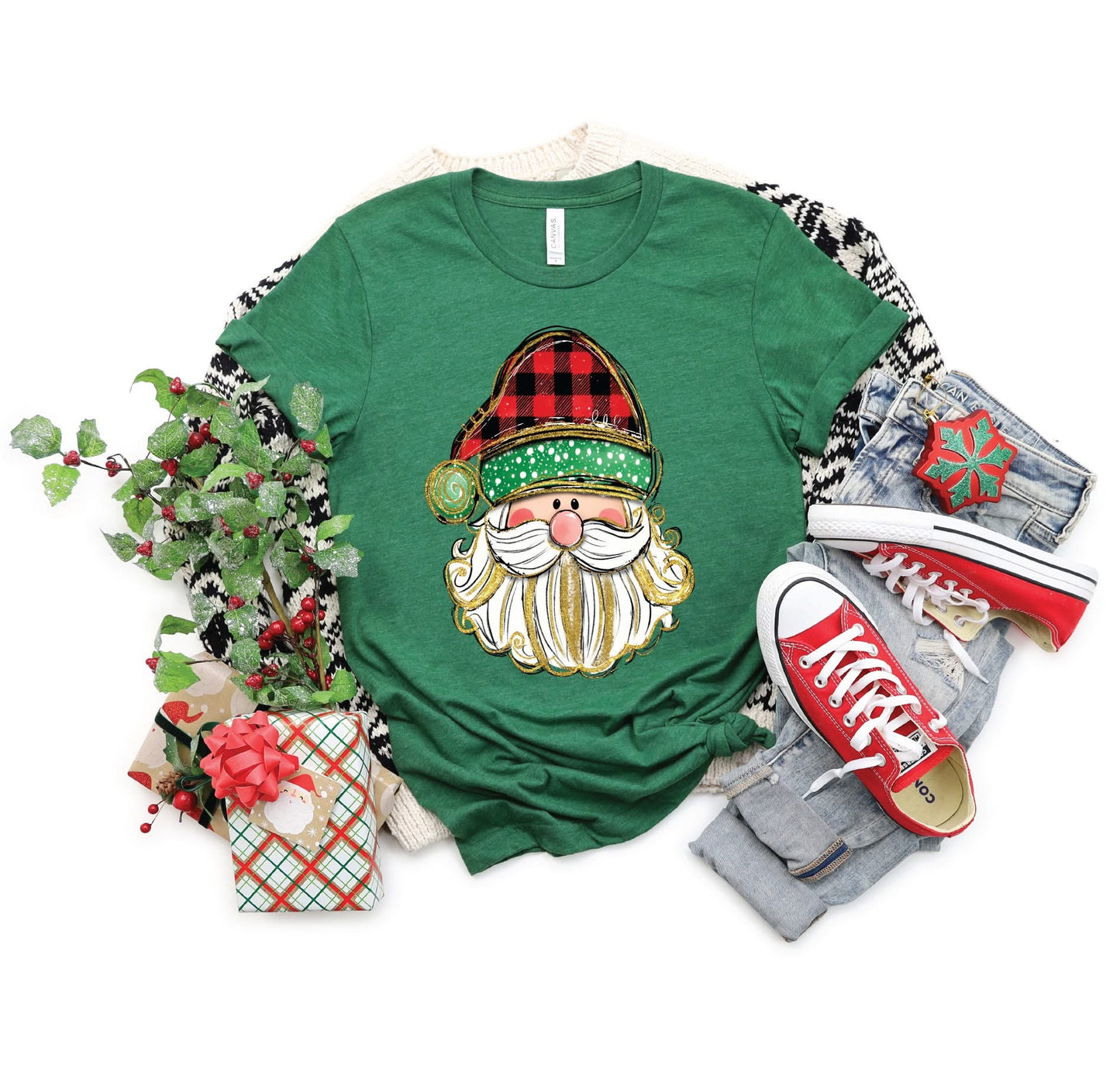 Doodle Santa- Comfort Color Unisex Graphic Tee