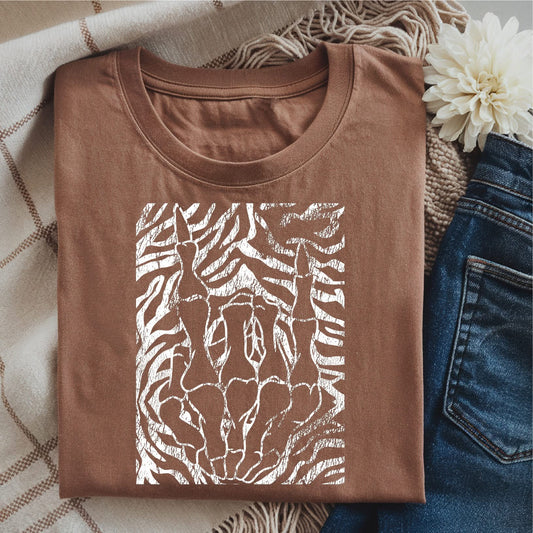 Zebra Rock Hand- Comfort Color Unisex Graphic T-Shirt