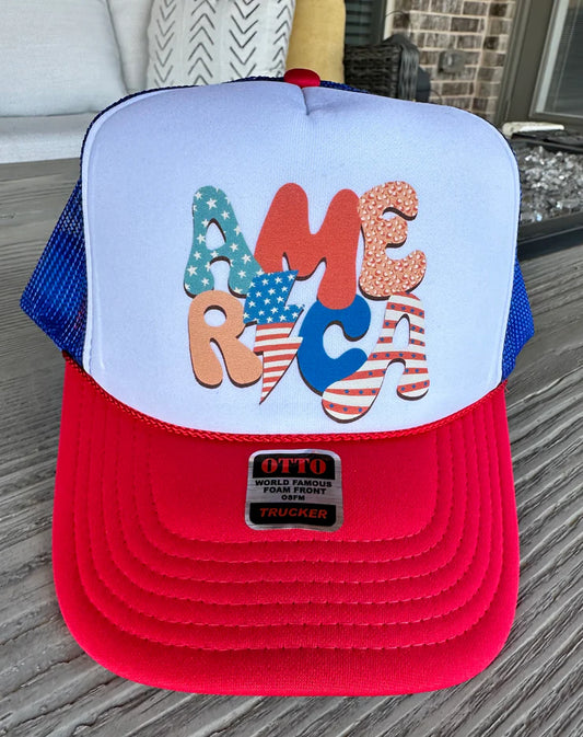Retro America Red, White, & Blue Trucker Hat