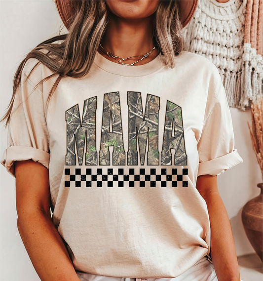 Mama Camo - Ivory Comfort Color Unisex Graphic Tee