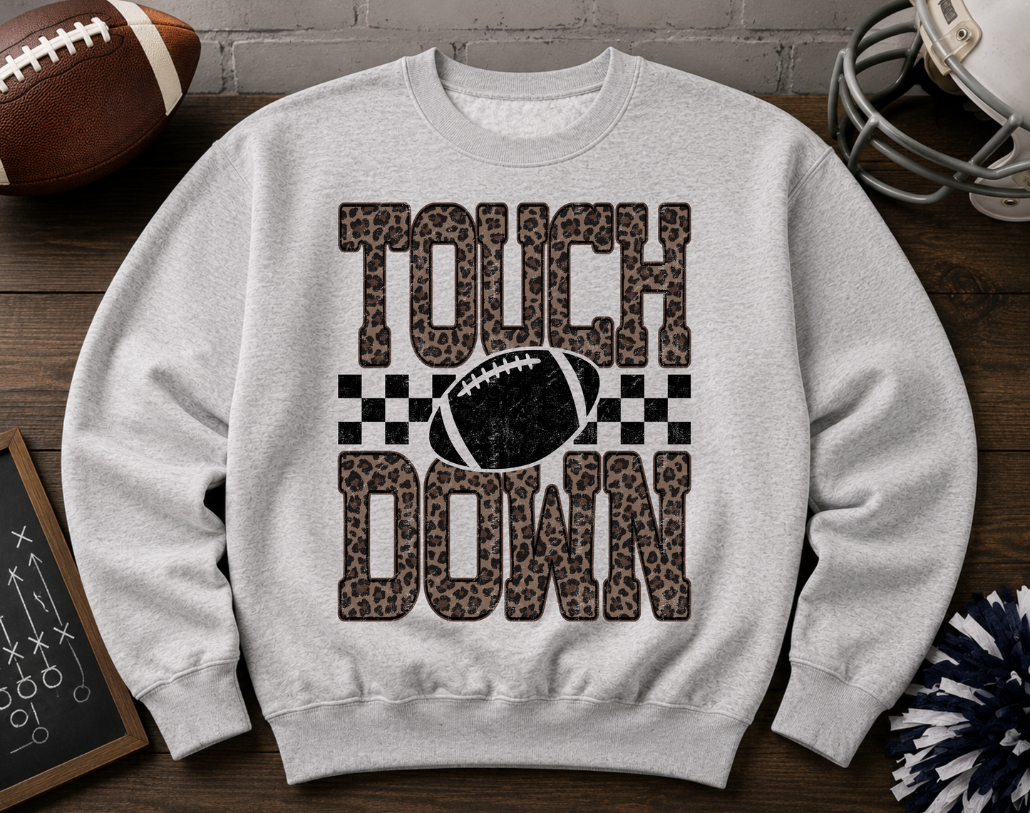 Touchdown Leopard- Unisex Graphic Sweatshirt