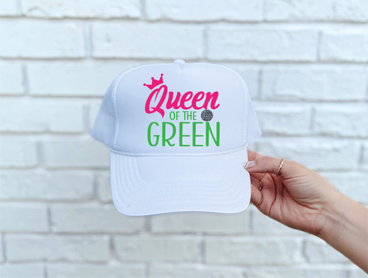 Queen of the Green White Trucker Hat