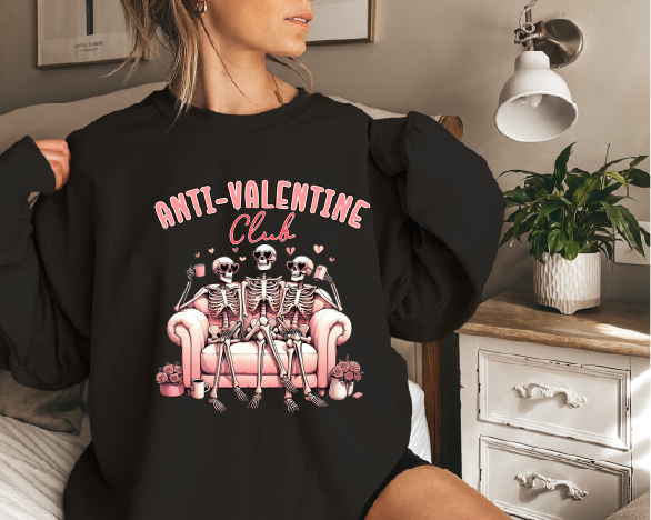 ANTI VALENTINES CLUB - Unisex Graphic Sweatshirt