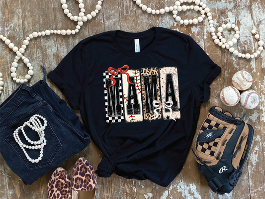 Baseball Mama Strokes- Unisex Comfort Color Graphic Tee