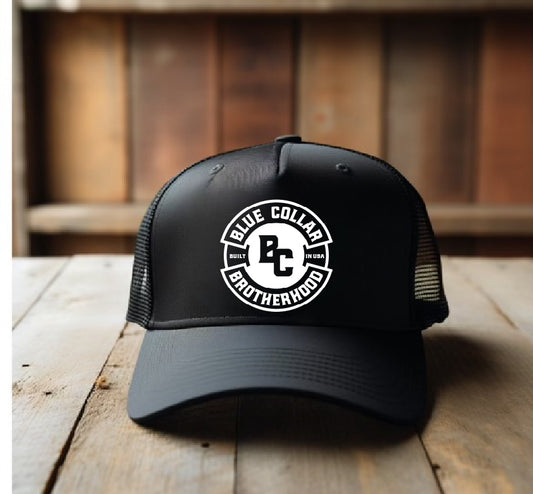 Blue Collar Brotherhood Black Trucker Hat
