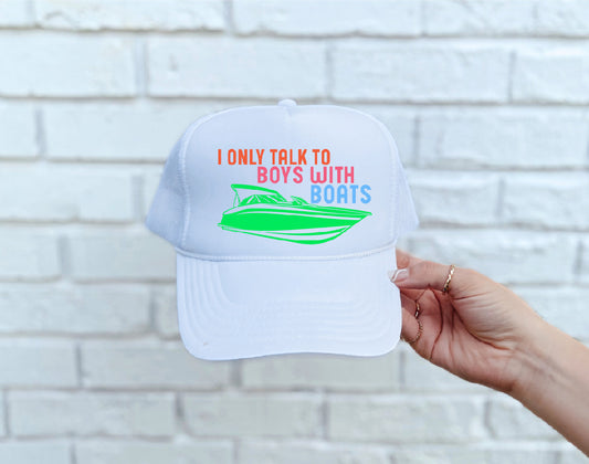 Boys with Boats White Trucker Hat