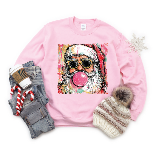 Bubble Gum Santa- Unisex Graphic Sweater