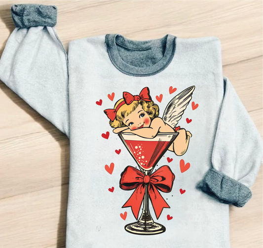 Martini Cupid -Reverse Sweatshirt