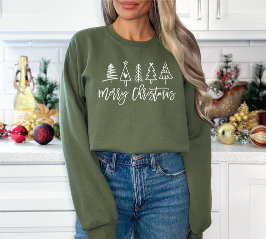 Merry Christmas Doodle Trees
