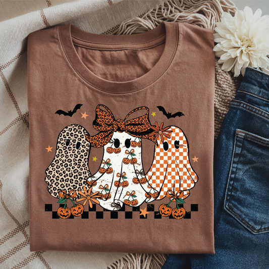 Fall Ghosts - Espresso Comfort Color Unisex Graphic Tee