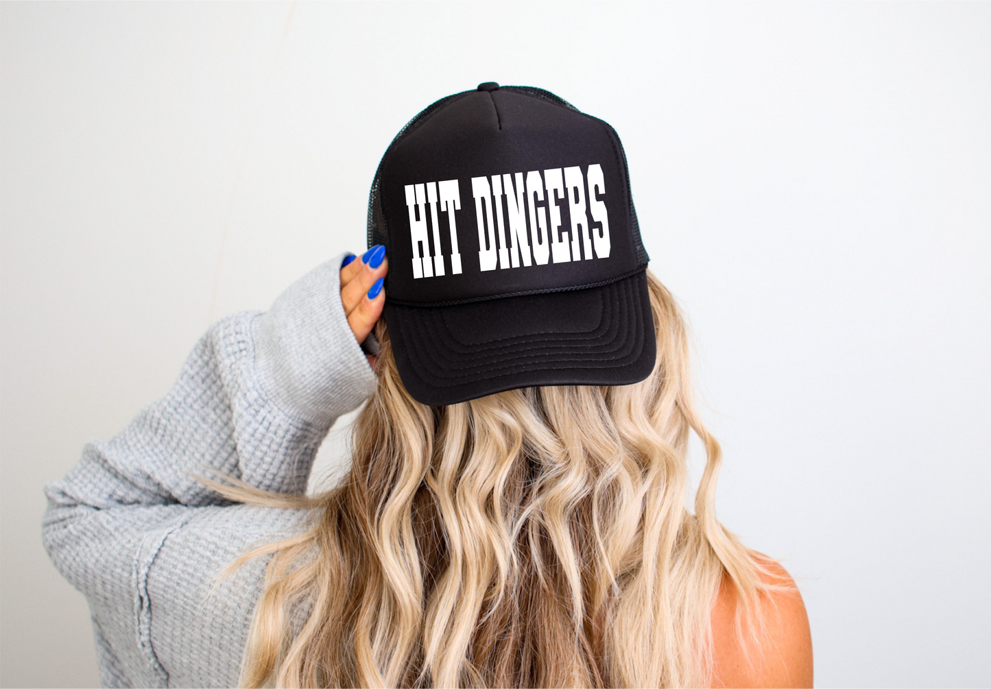 Hit Dingers - UNISEX BLACK TRUCKER HAT