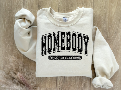 HOMEBODY RATHER BE AT HOME - Unisex Graphic Sweatshirt