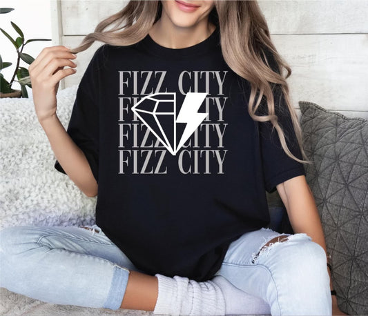 FIZZ CITY Black with Silver writing
