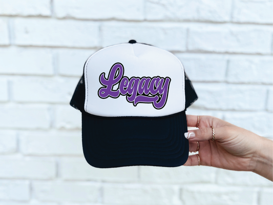 Legacy- Black and white Unisex Foam Trucker Hat