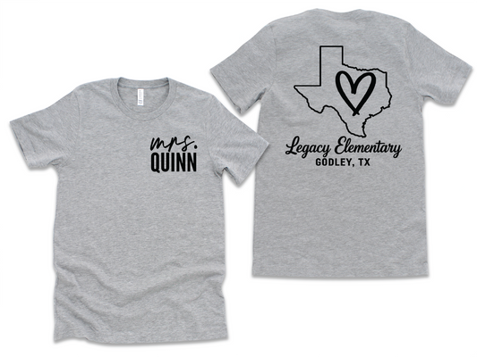 Legacy Elementary Texas Heart- Teachers Name Front (please email names to southernroute817@gmail.com)