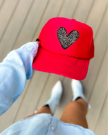Leopard HEART - UNISEX FOAM TRUCKER HAT